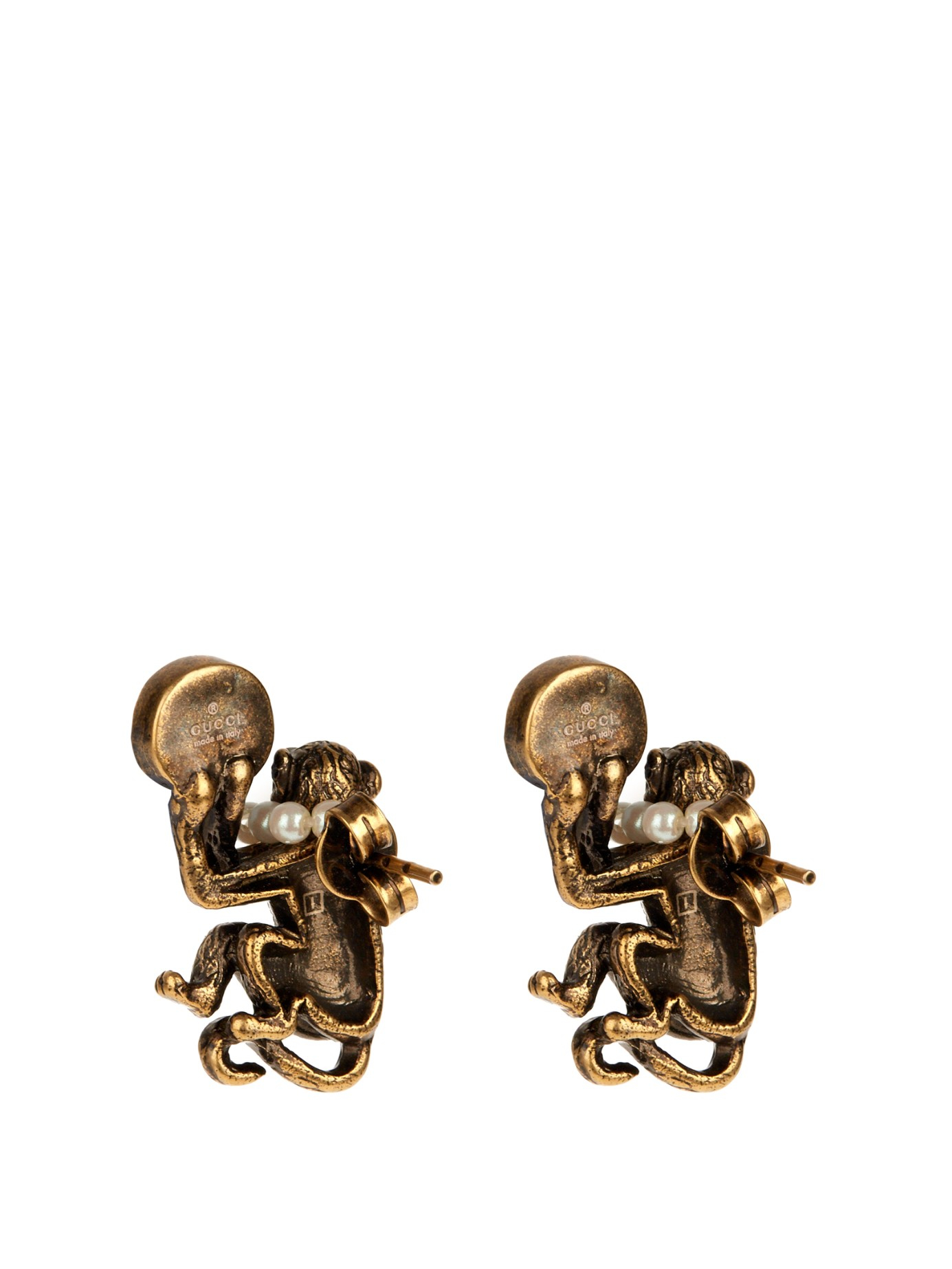 gucci monkey earrings