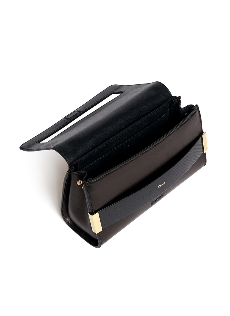 chloe white leather handbag - Chlo \u0026#39;elle\u0026#39; Small Ayers Trim Leather Clutch in White (White,Multi ...