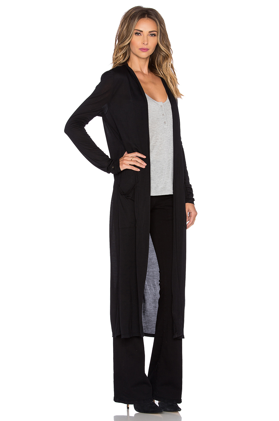 long black duster cardigan