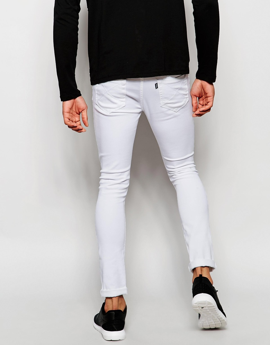 white super skinny jeans mens