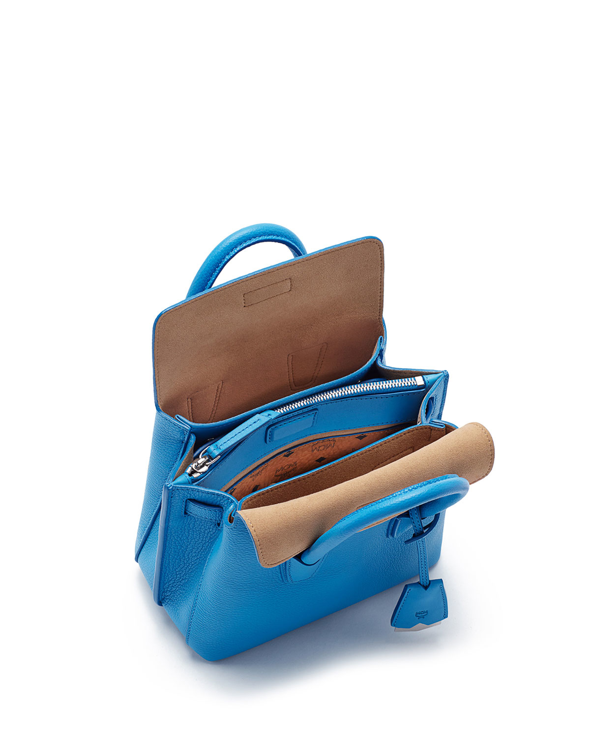 MCM Milla Mini Tote Bag in Blue - Lyst