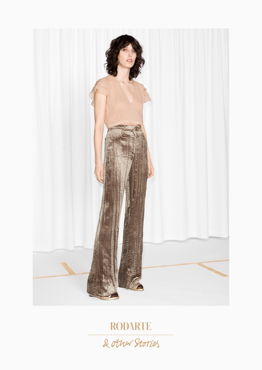 \u0026 Other Stories Crushed Velvet Trousers 
