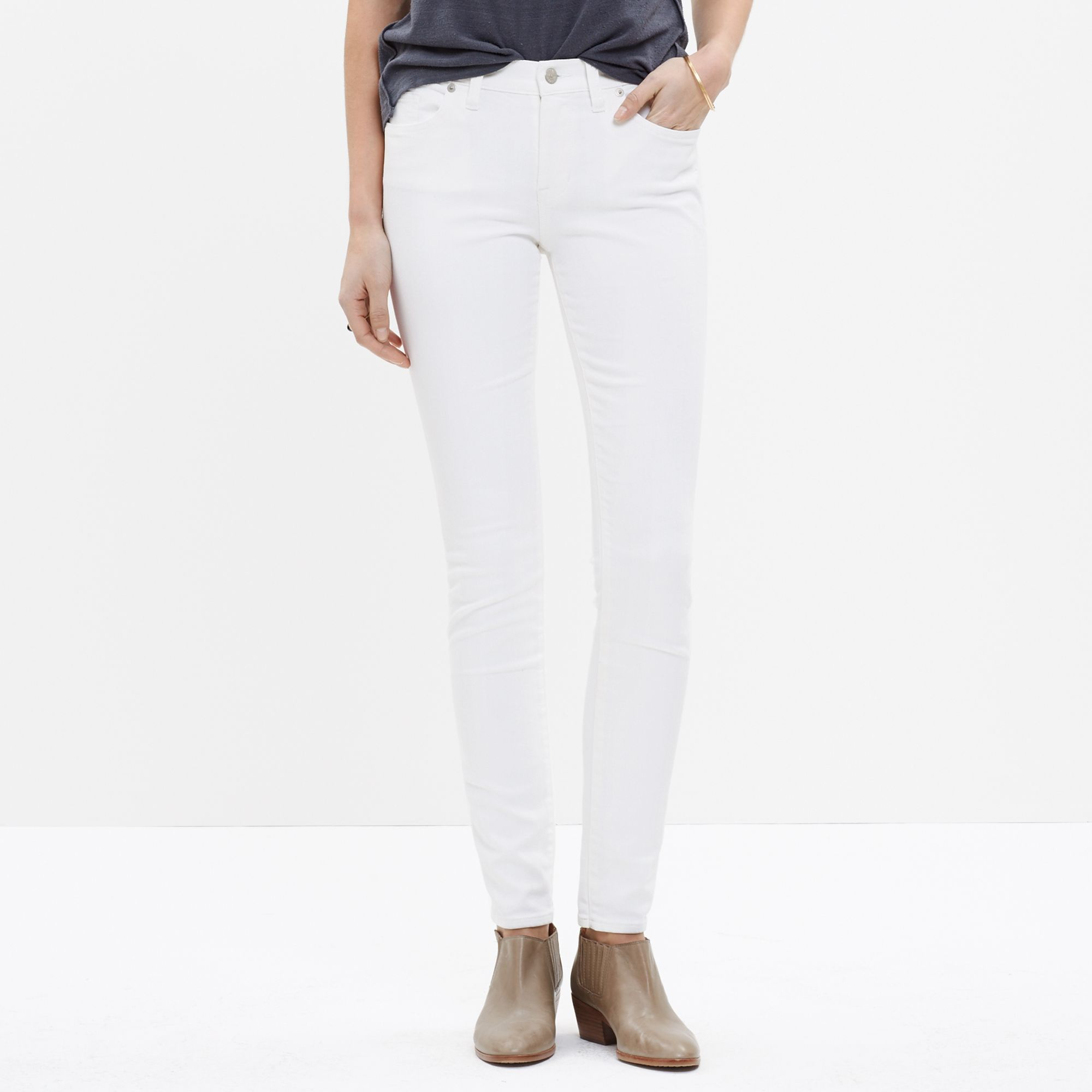 Madewell Tall 8" Skinny Jeans In Pure White in White (pure white) Lyst