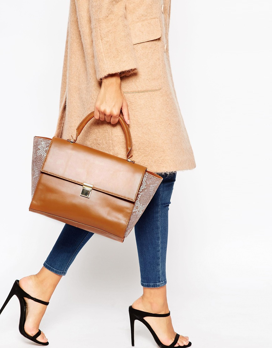 asos tan bag