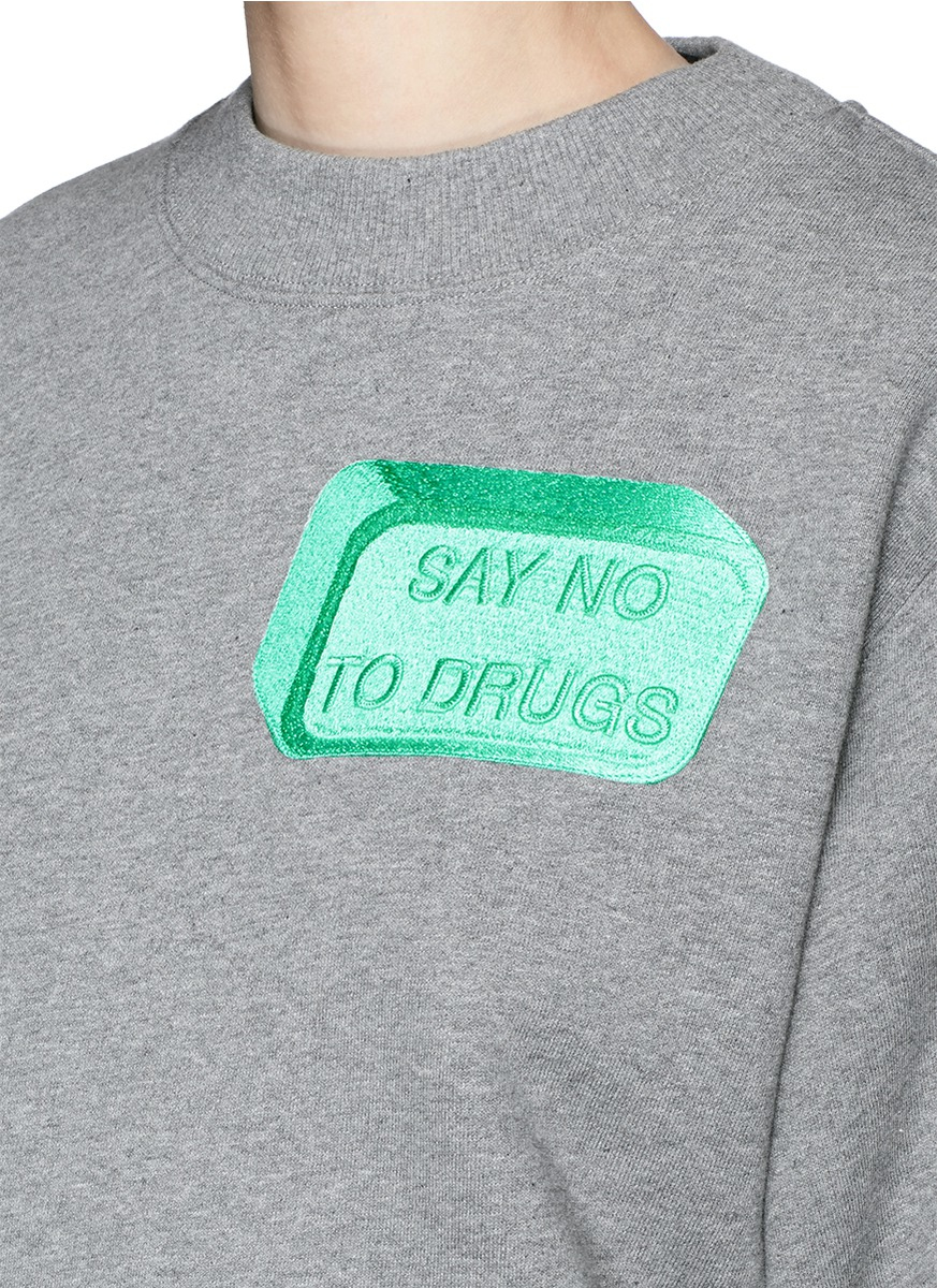 acne studios embroidered logo sweatshirt