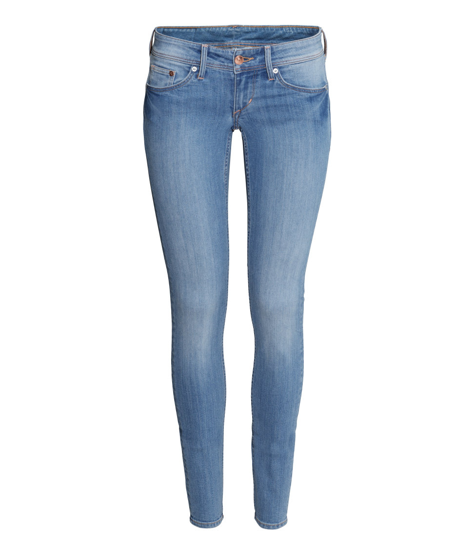 H&M DENIM Low Rise jeans blauw casual uitstraling Mode Spijkerbroeken Low Rise jeans 