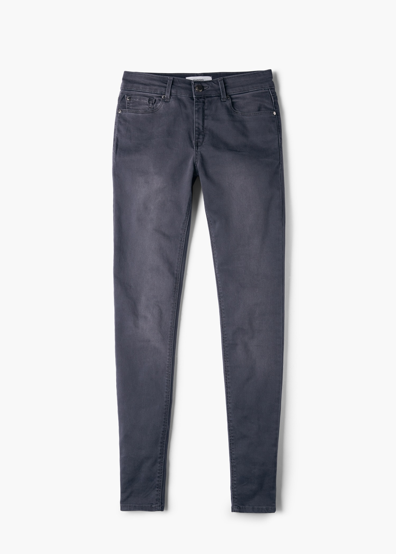 Mango Denim Skinny Elektra Jeans in Gray - Lyst