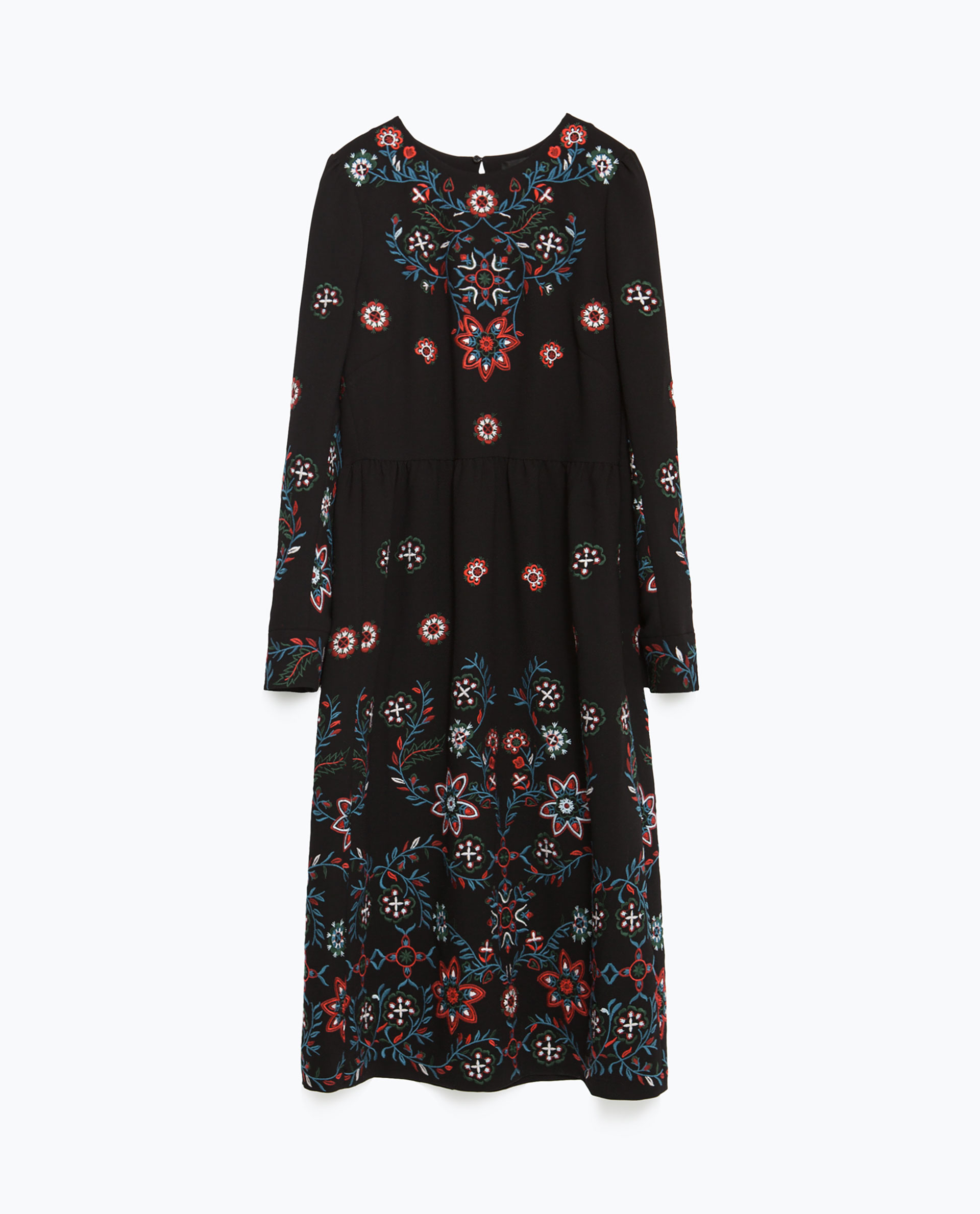 zara black long embroidered dress product 4 249065058 normal