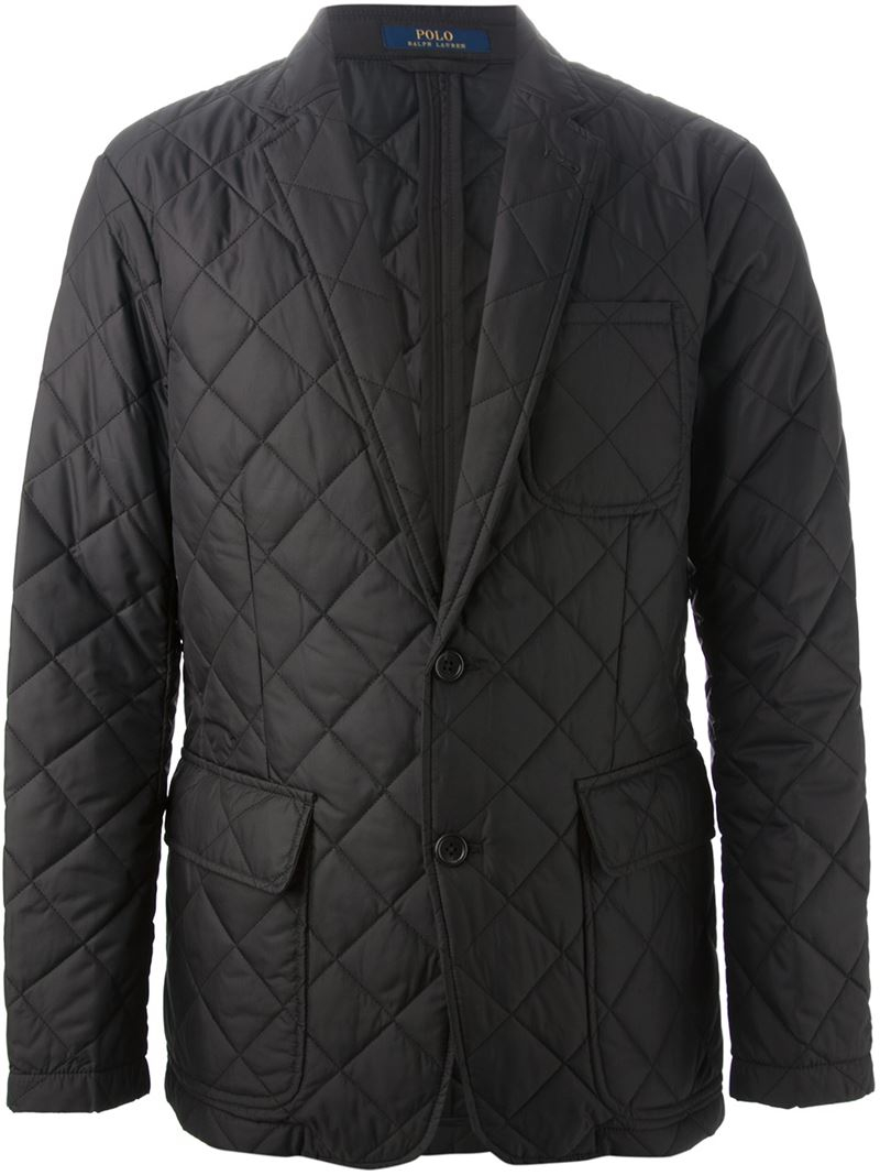 Polo Ralph Lauren Quilted Blazer in Black for Men | Lyst