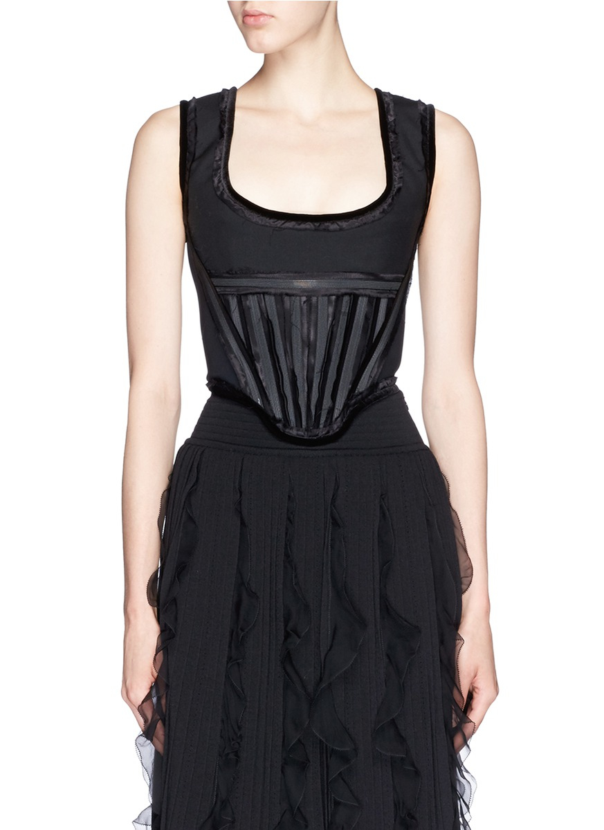 givenchy red corset top