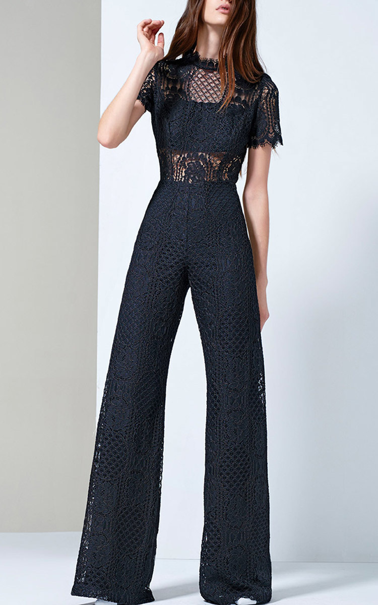 alexis black lace jumpsuit