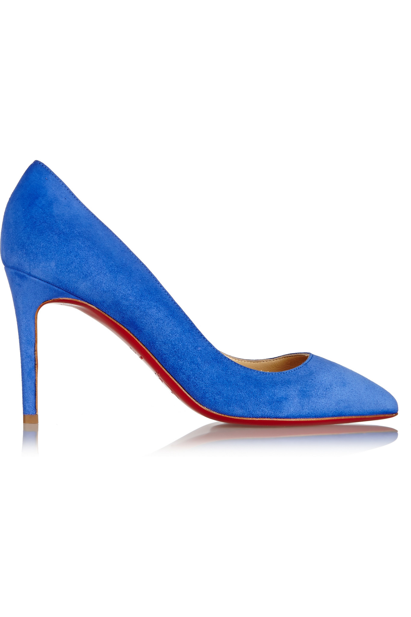 Louboutin blue suede pumps sale