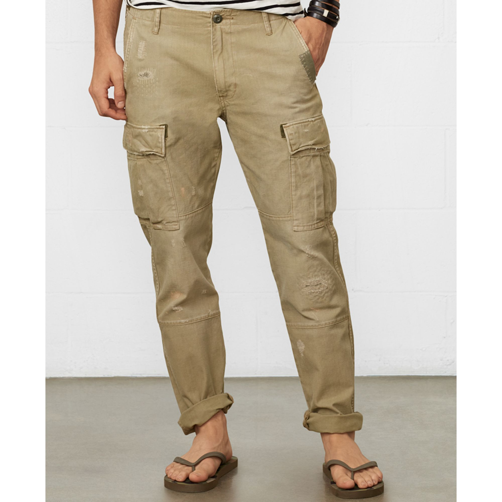 Denim & Supply Ralph Lauren Tapered Cotton Cargo Pants in Green for Men |  Lyst