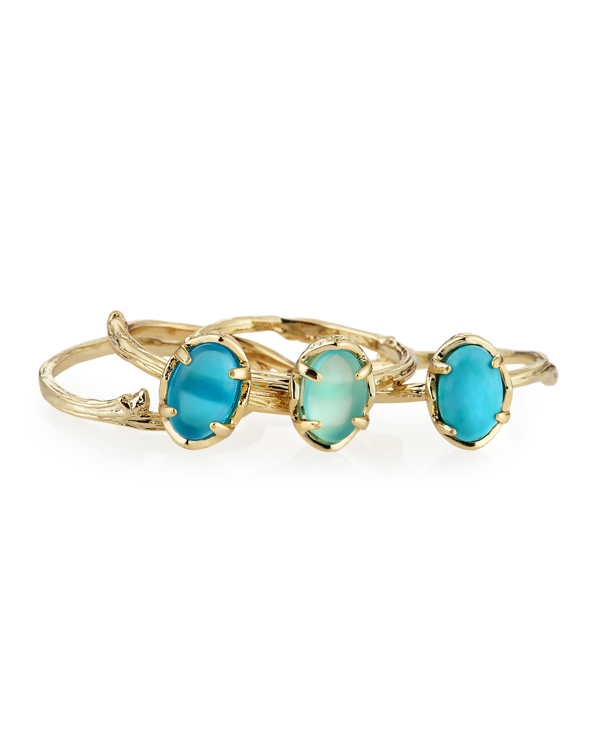 Kendra scott Oval Stacked Stormy Turquoise Ring Size 8 in Blue