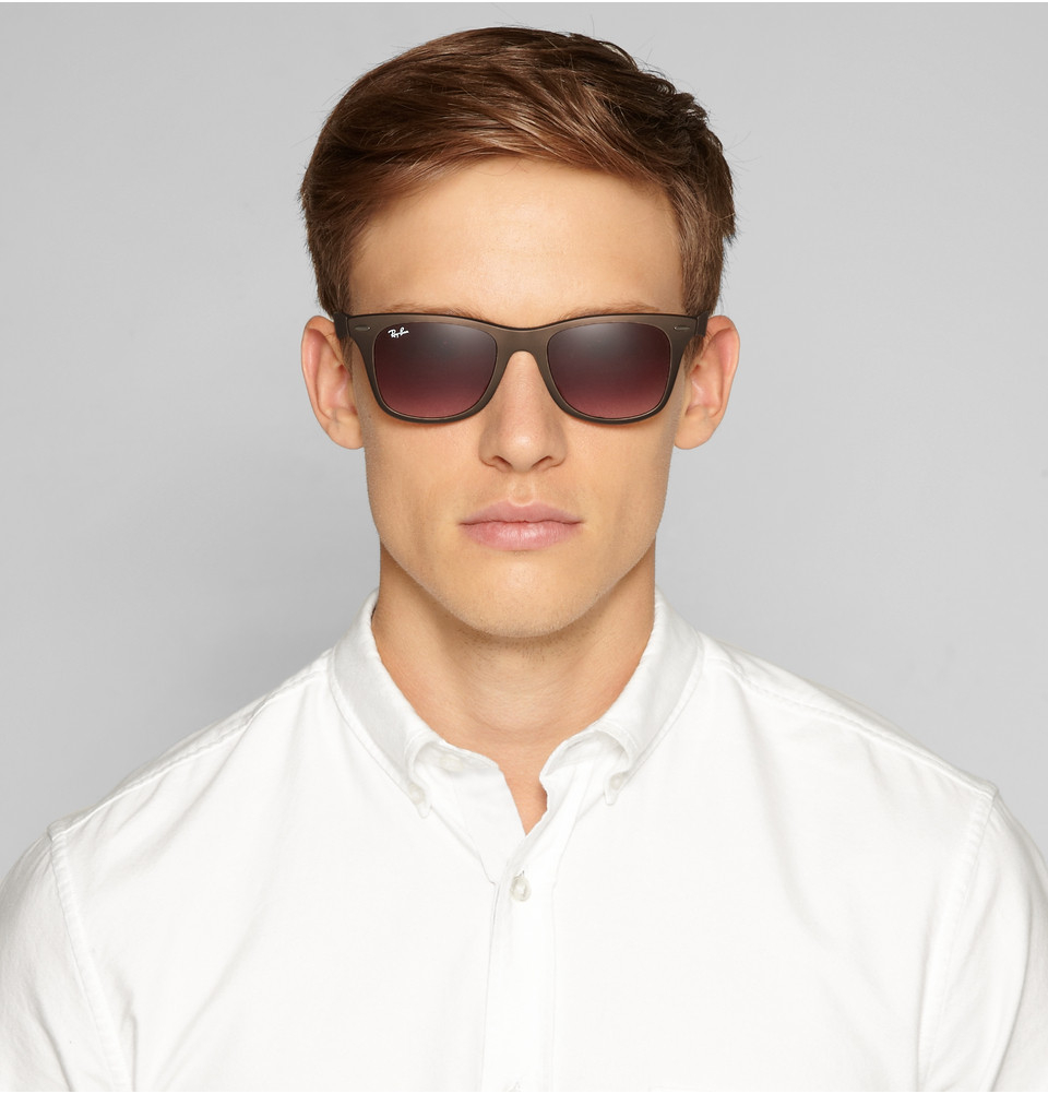 Ray-Ban Wayfarer Liteforce Acetate Sunglasses in Brown for Men | Lyst