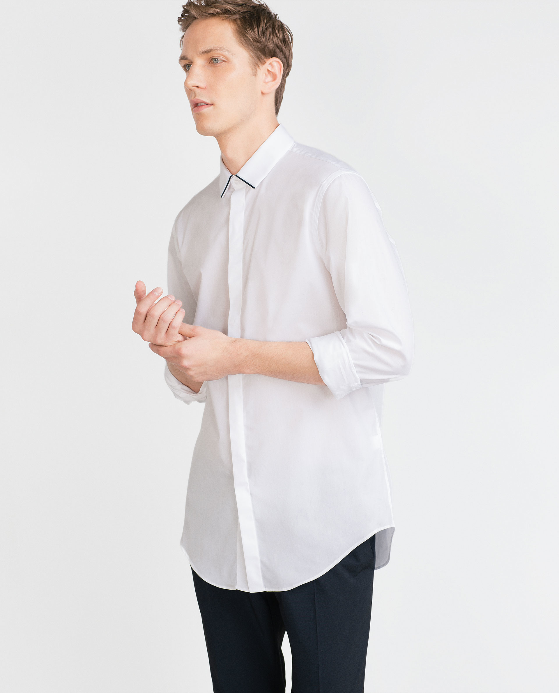 zara button up shirt mens