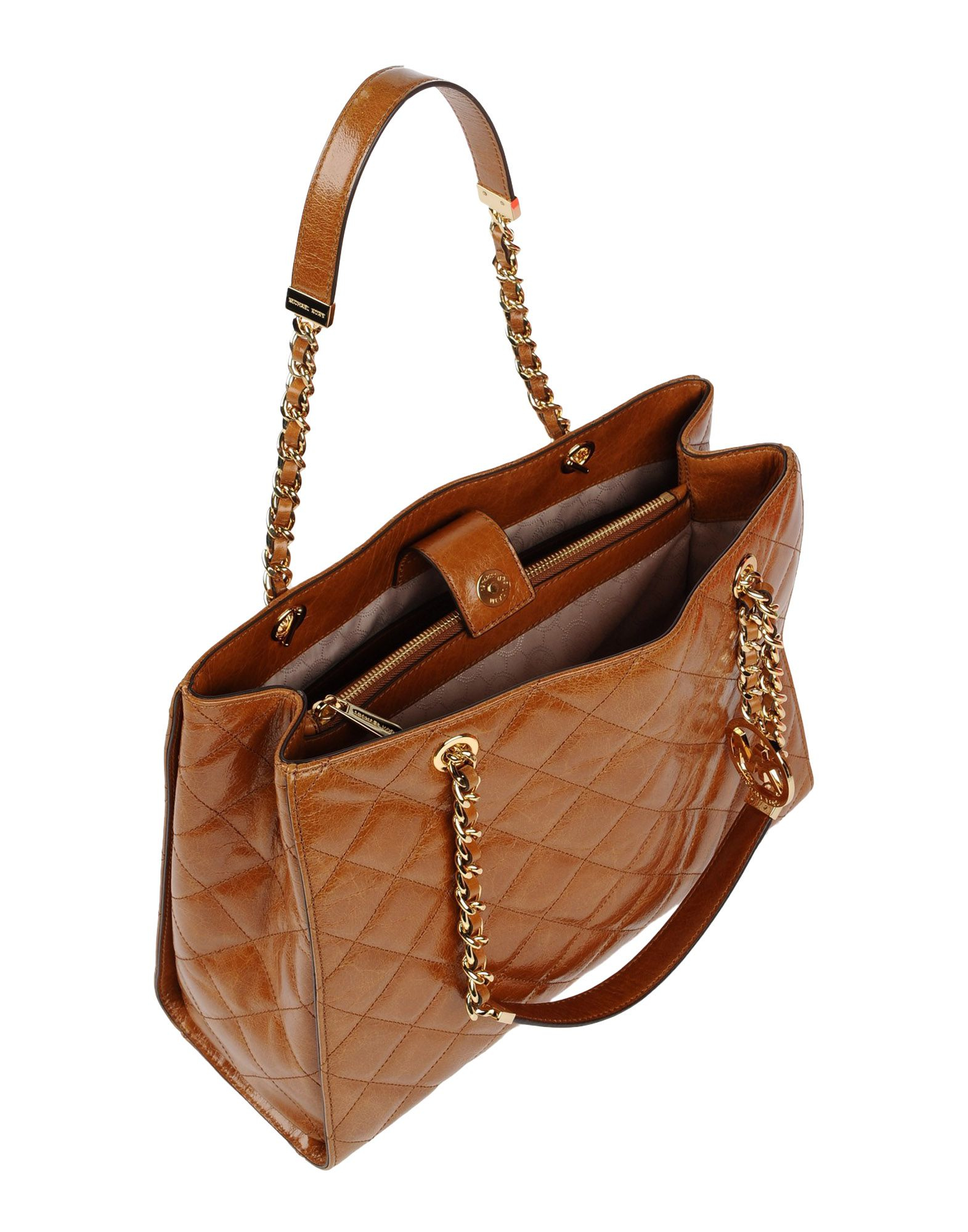 michael kors brown leather handbag