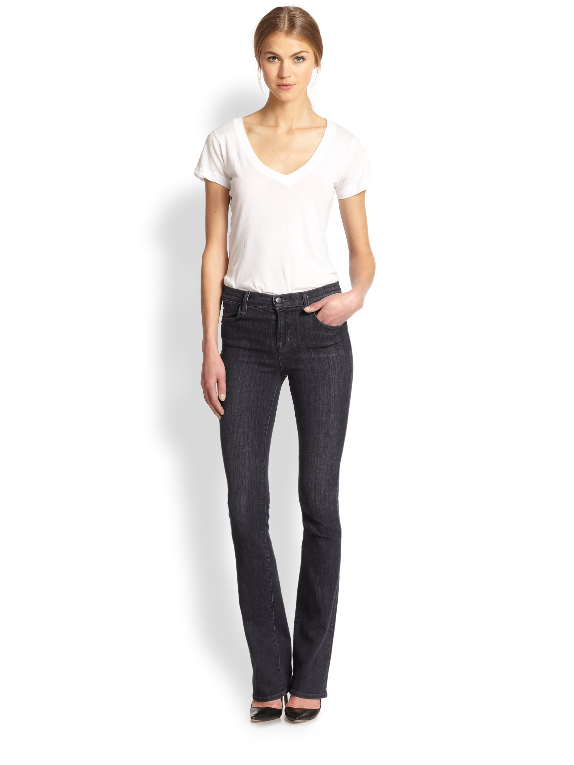 J Brand Remy High-Rise Bootcut Jeans in Blue | Lyst