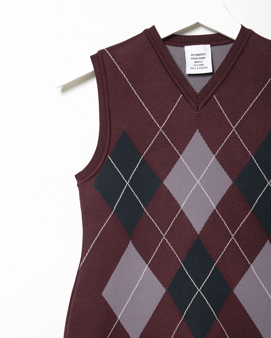 maroon sweater vest