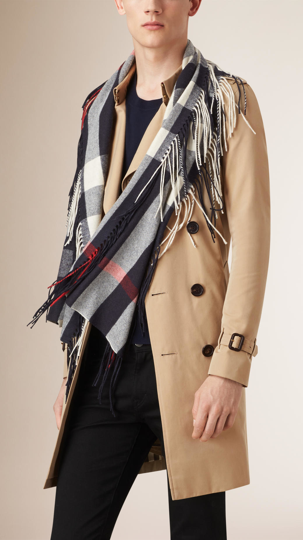 burberry fringe scarf