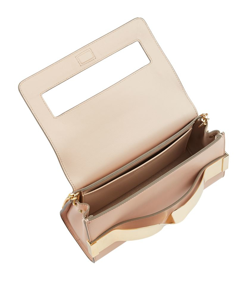 Chlo Medium Elle Bow Clutch in Beige | Lyst