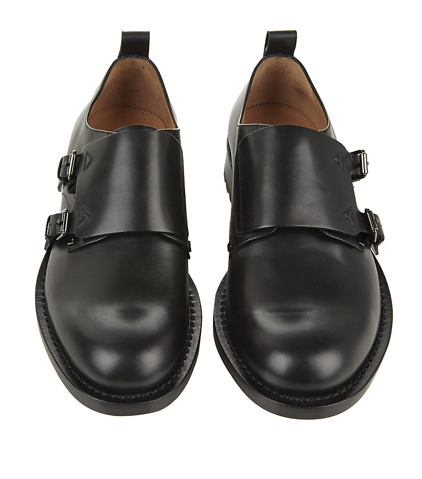 Valentino Double Monk Shoe in Black for Men | Lyst