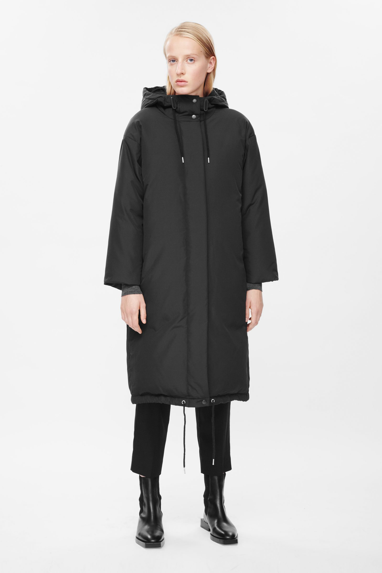 black oversized womens coat