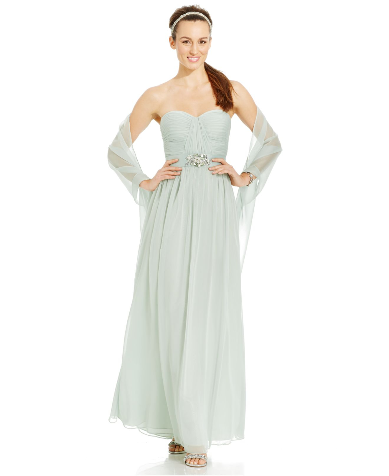 adrianna papell charmeuse shawl