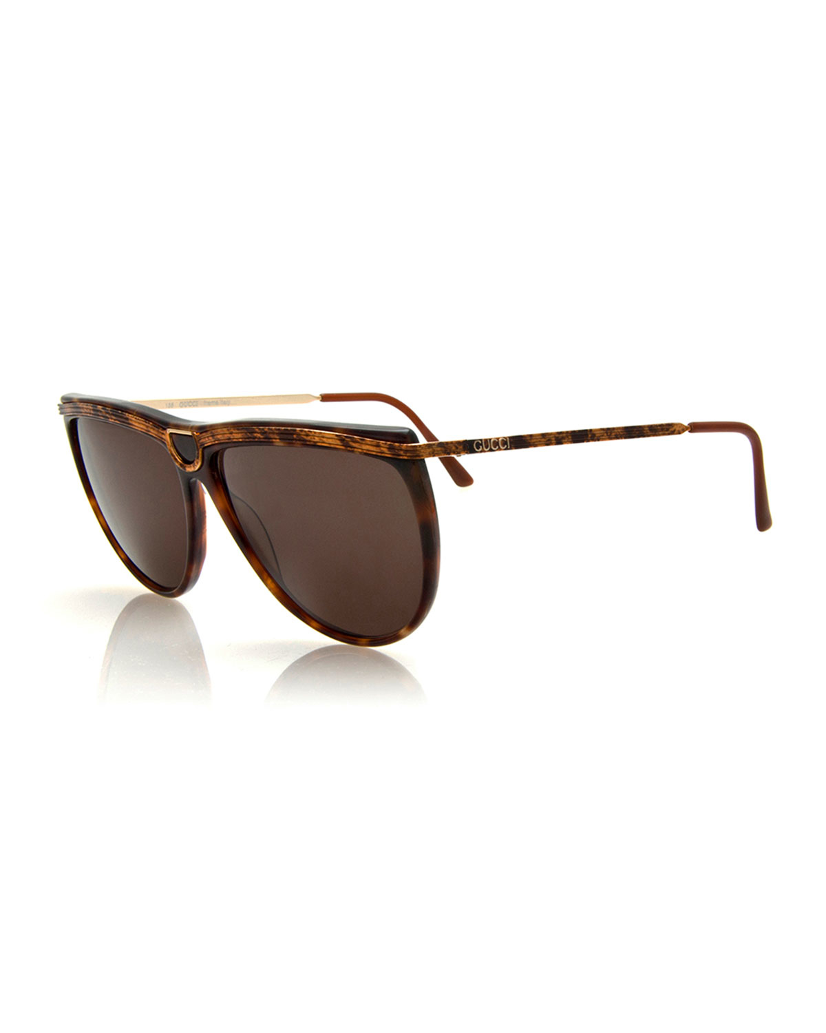 Gucci Vintage Sunglasses W/center Detail in Brown | Lyst