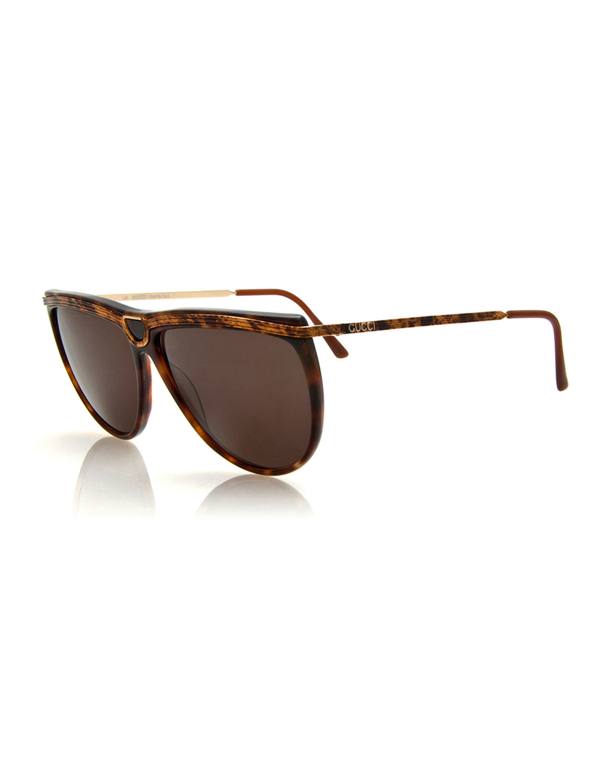 Gucci Vintage Sunglasses W/center Detail in Brown Lyst