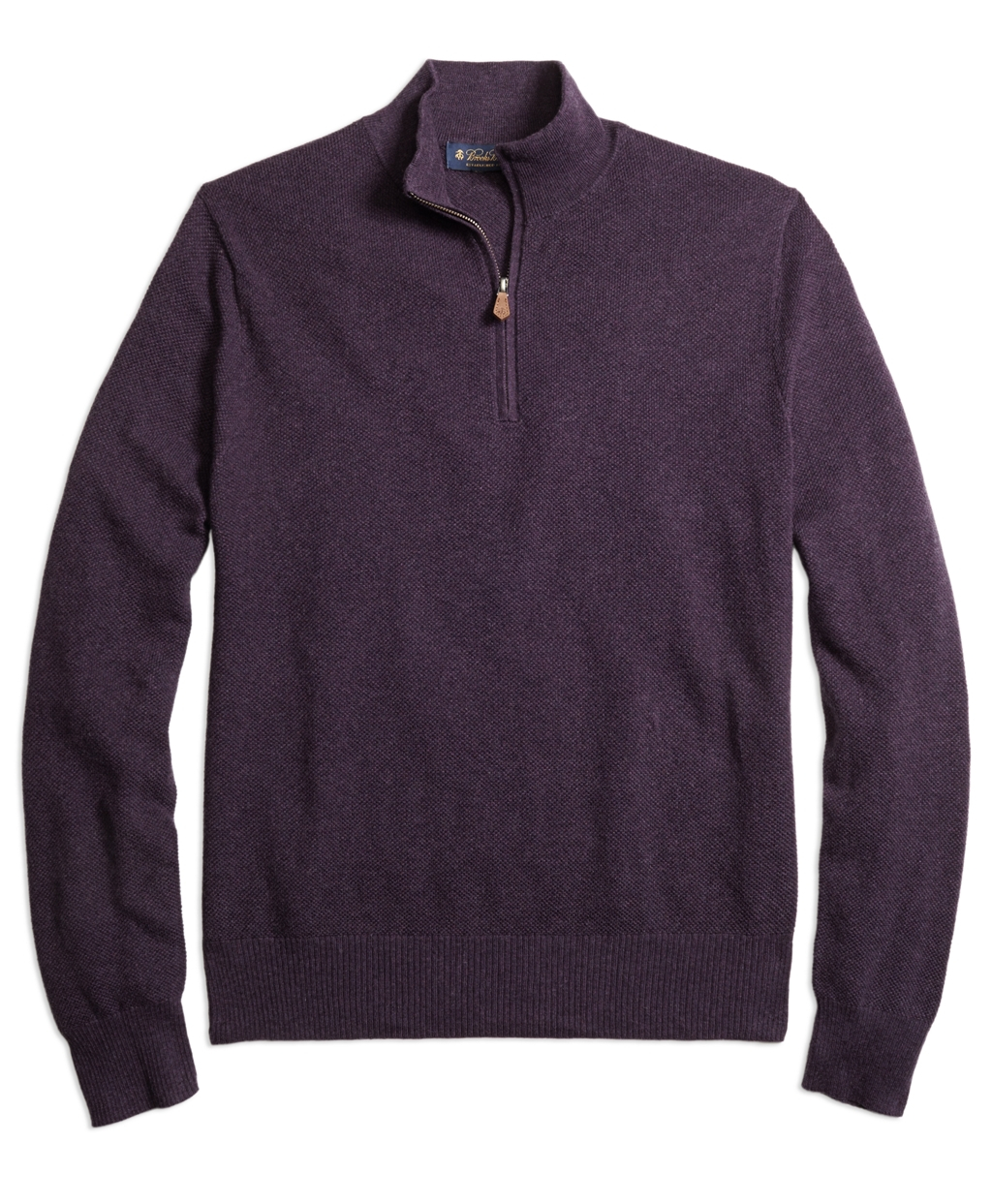 Brooks brothers Cotton Cashmere Half-zip Sweater in Purple for Men ...