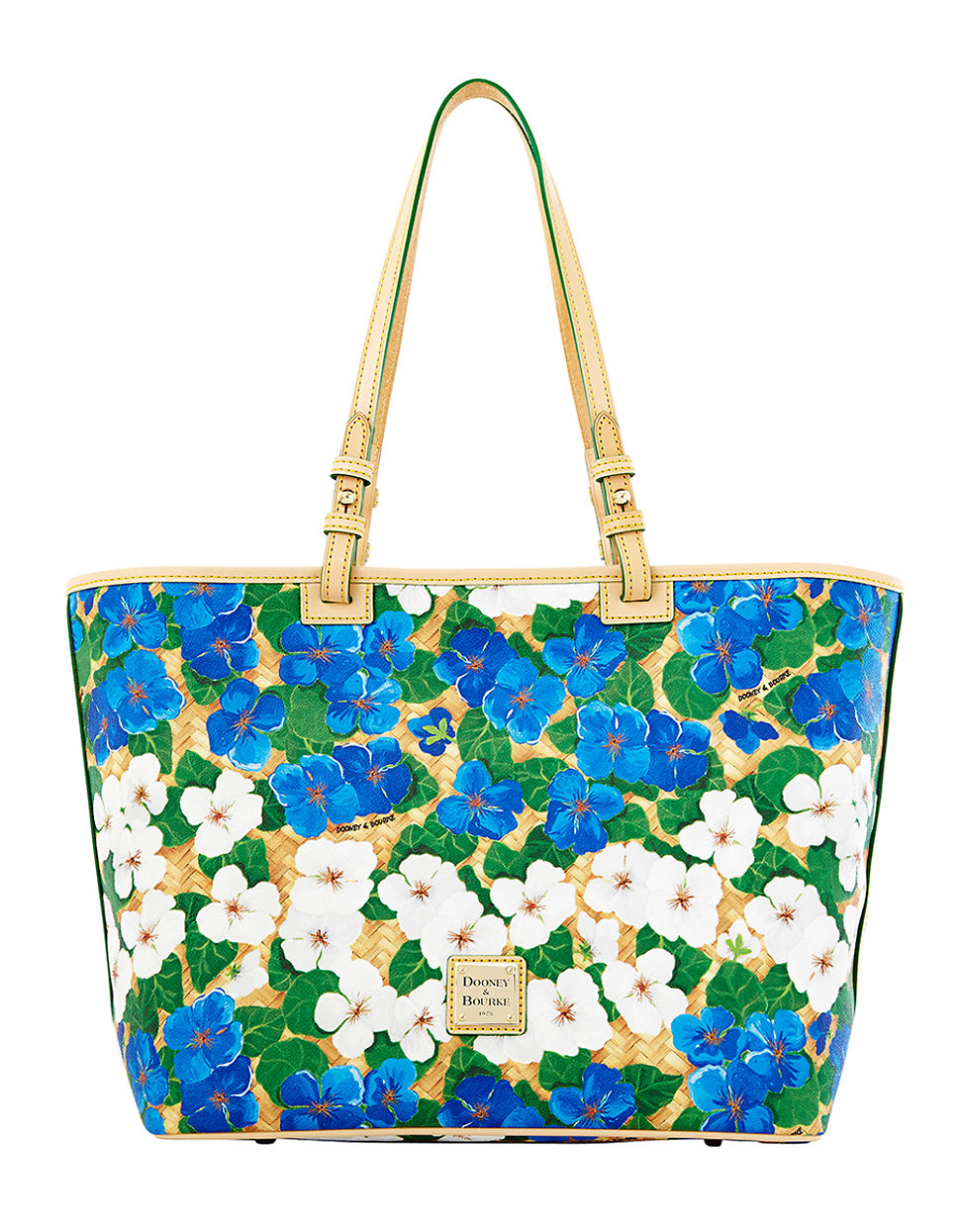 Dooney & Bourke Floral Coated Cotton Leisure Tote Bag in Blue | Lyst