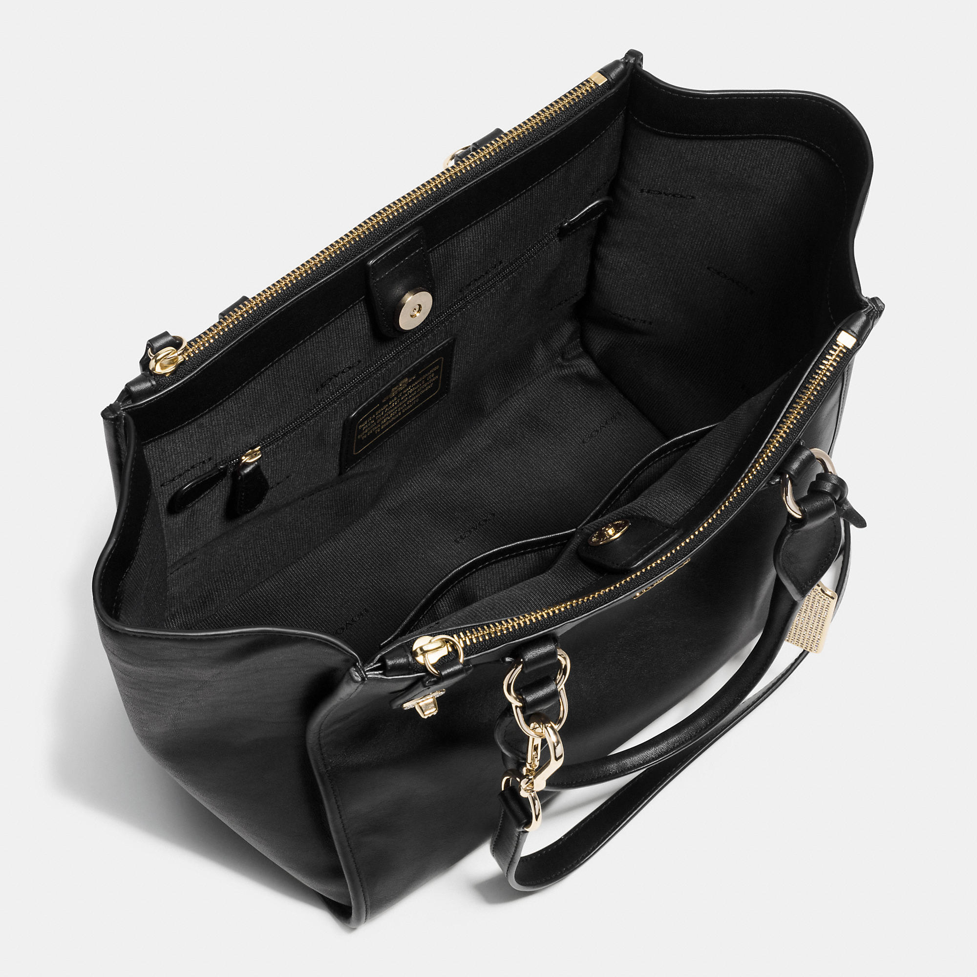 Lyst Coach Crosby Leather Tote in Black