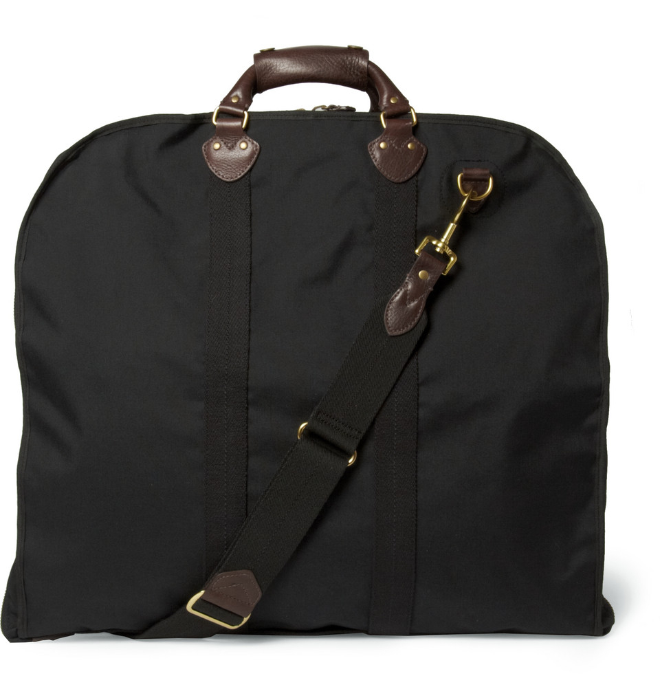 J.Crew Leather And Canvas Garment Bag in Black for Men