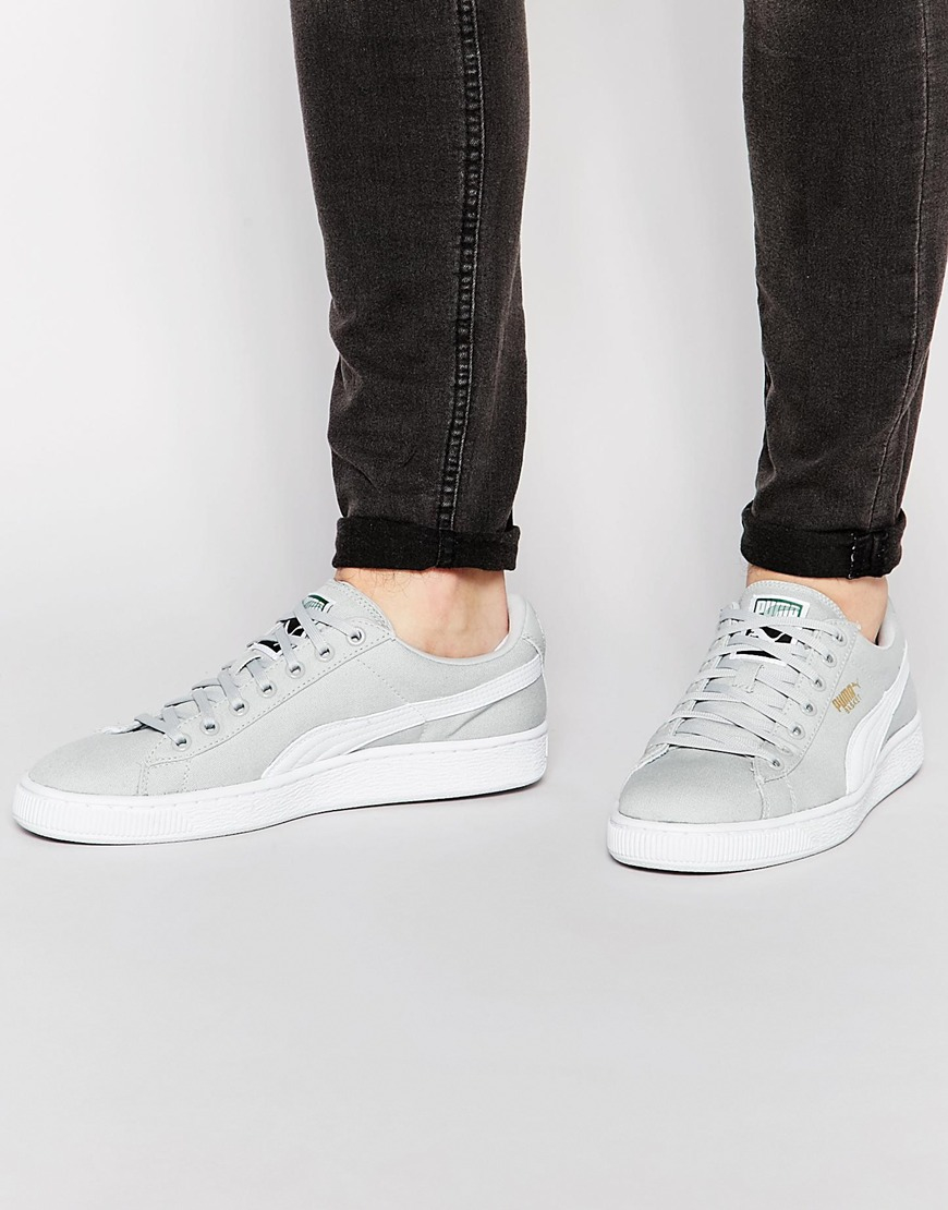 puma canvas trainers