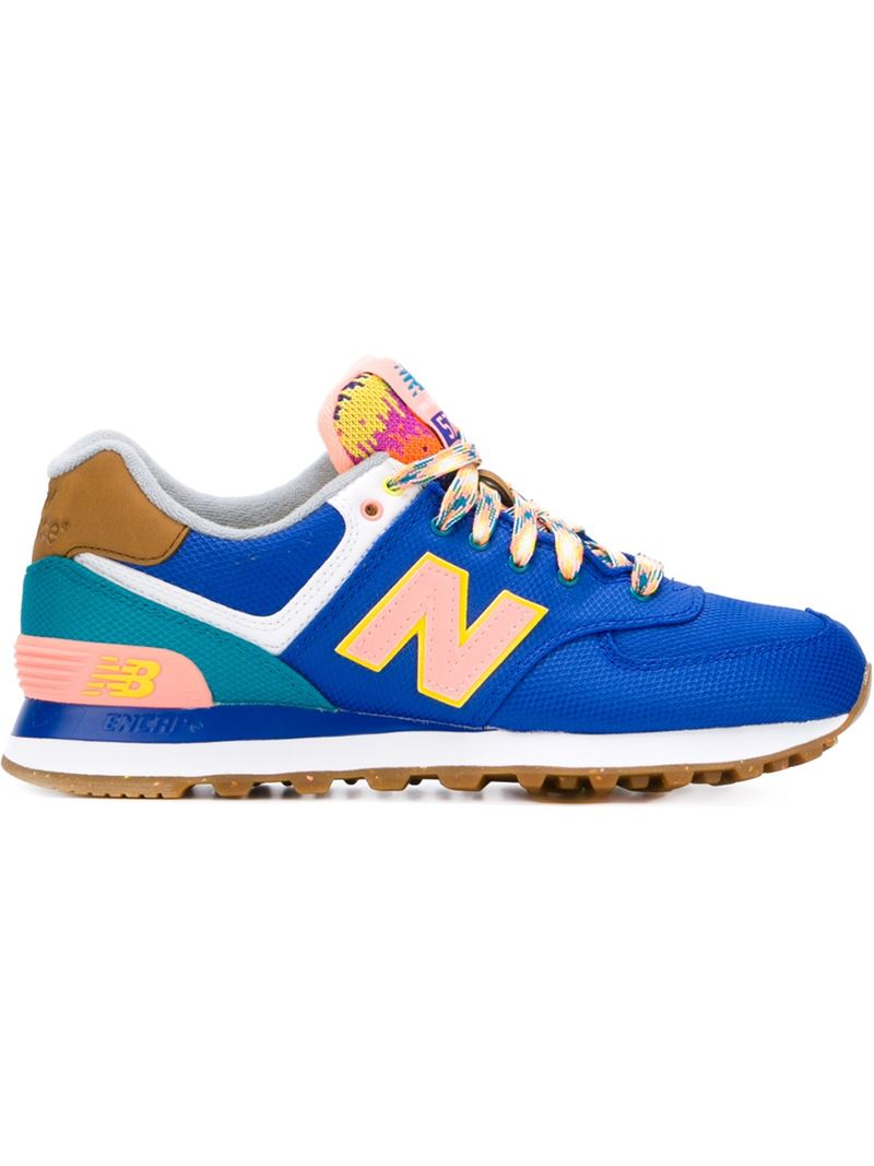 New Balance 'neon Mountain 574' Sneakers in Blue | Lyst