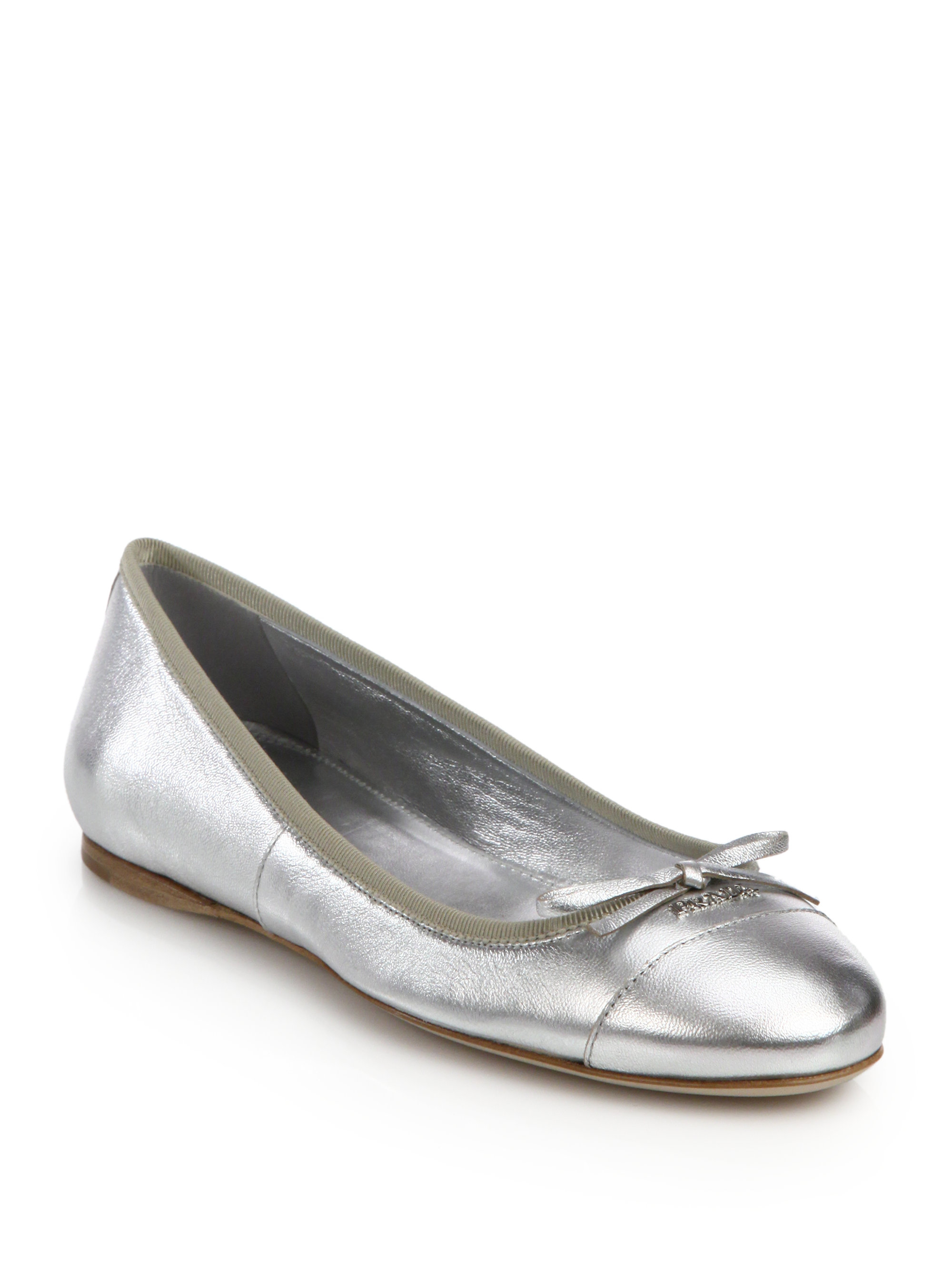 prada scrunch ballet flats