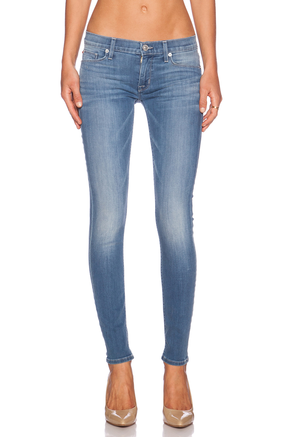 Lyst - Hudson Jeans Krista Super Skinny Jeans in Blue