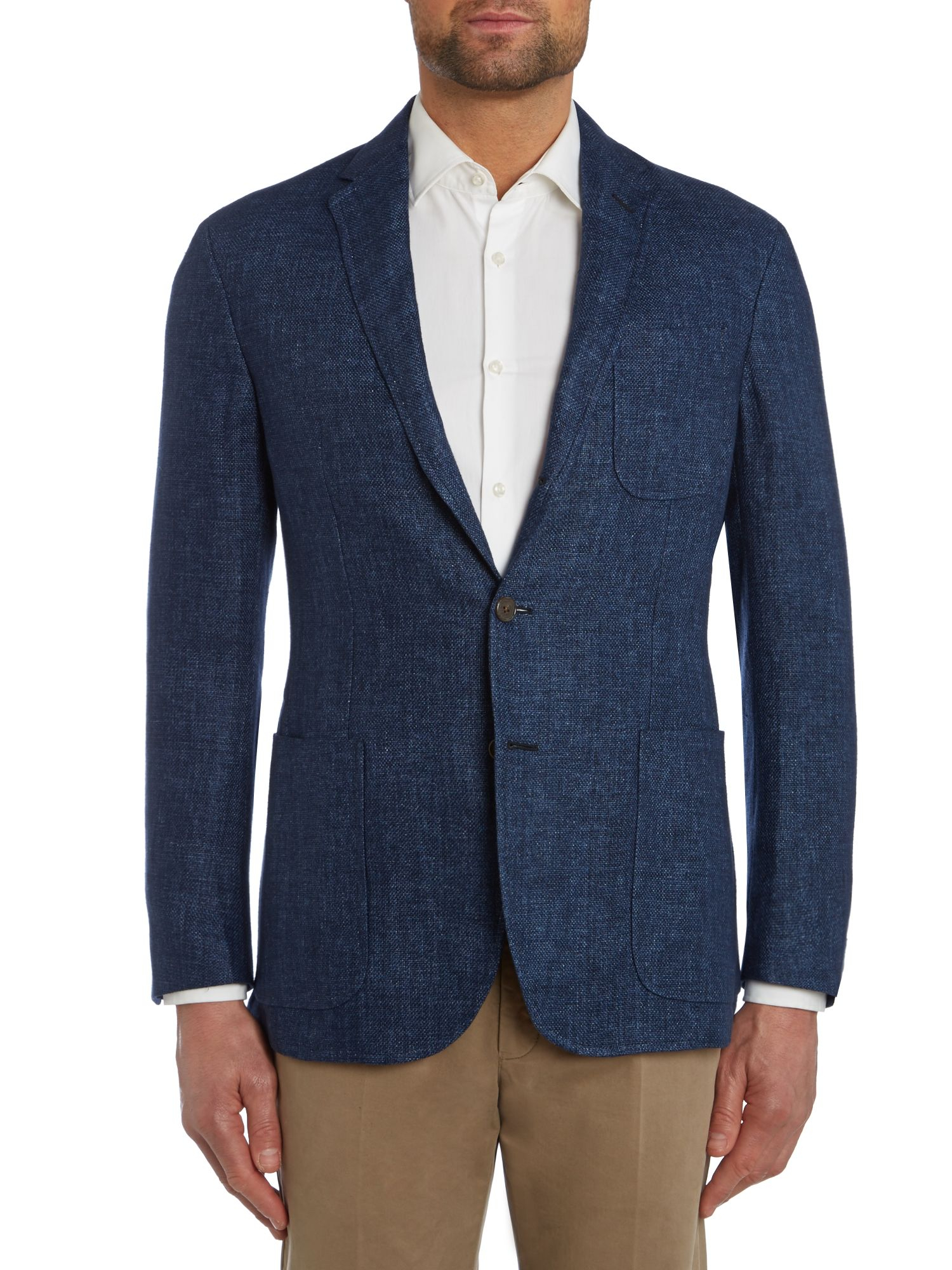 Lyst Polo Ralph Solid Washed Linen Jacket In Blue lyst polo ralph solid washed linen jacket in blue