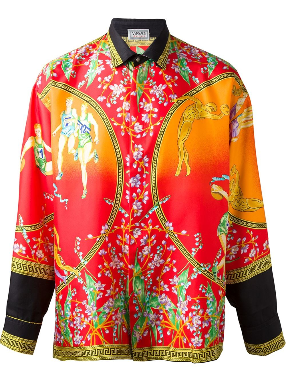 silk versace shirts for men