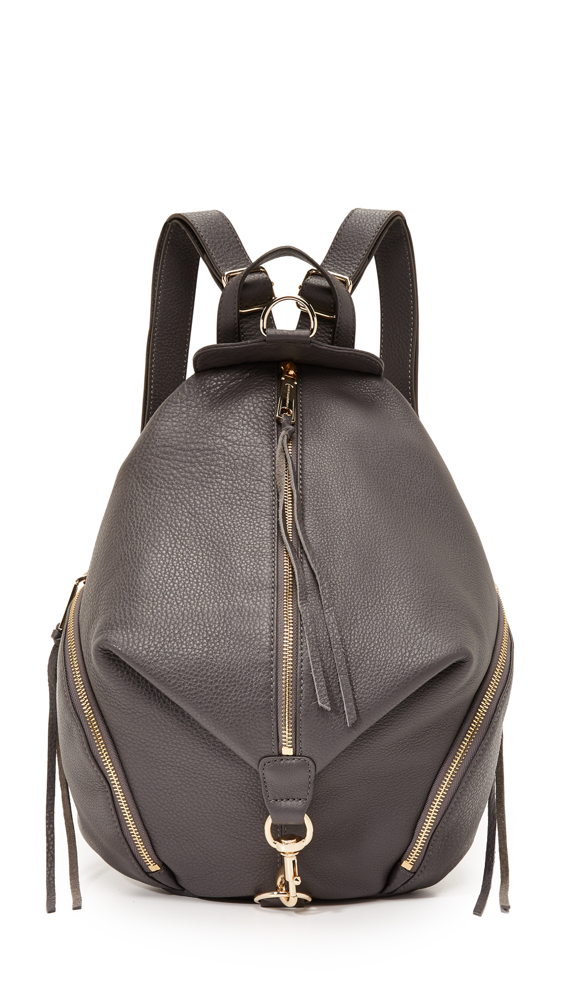 Rebecca Minkoff Leather Julian Backpack in Gray Lyst