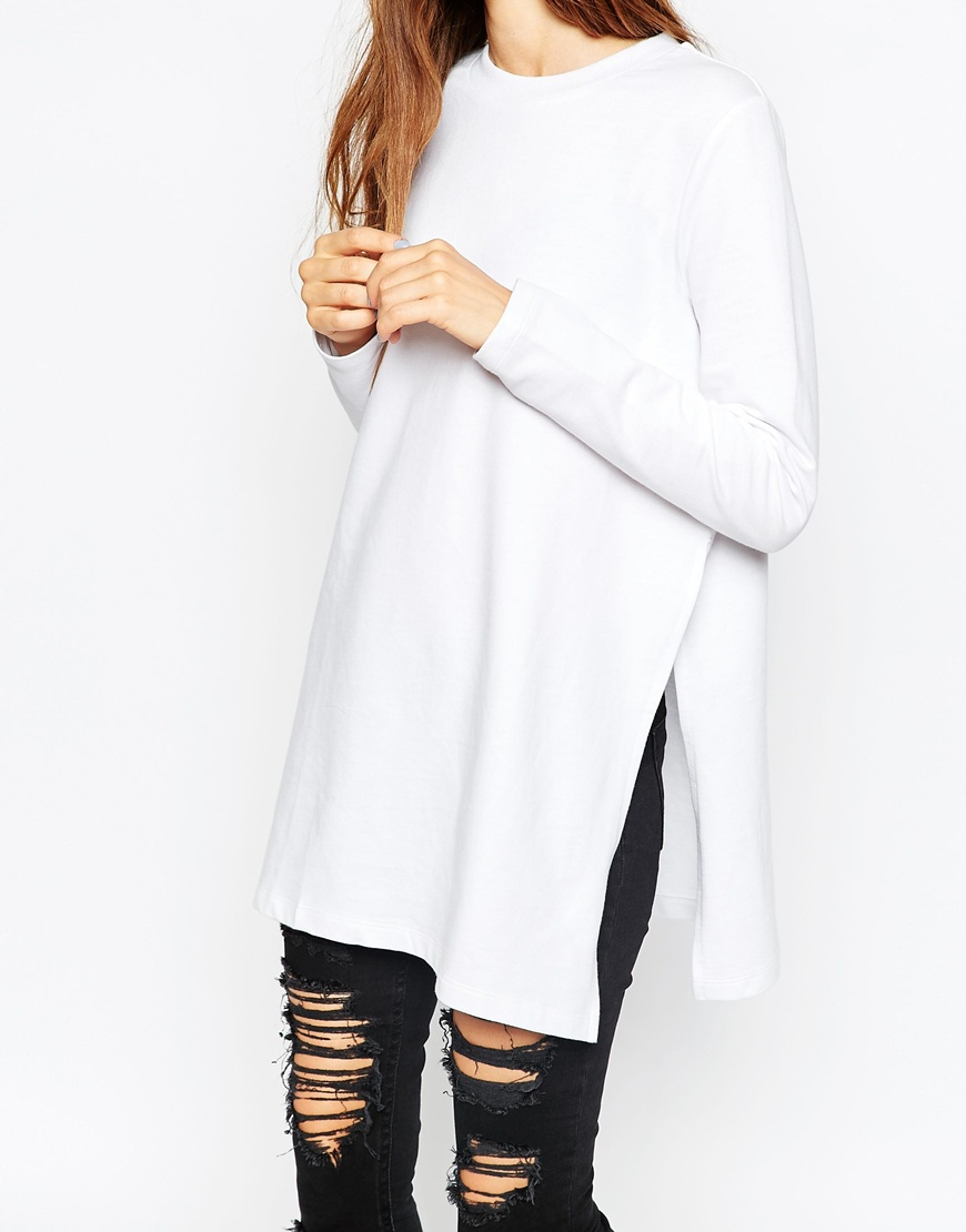 side split sweatshirt