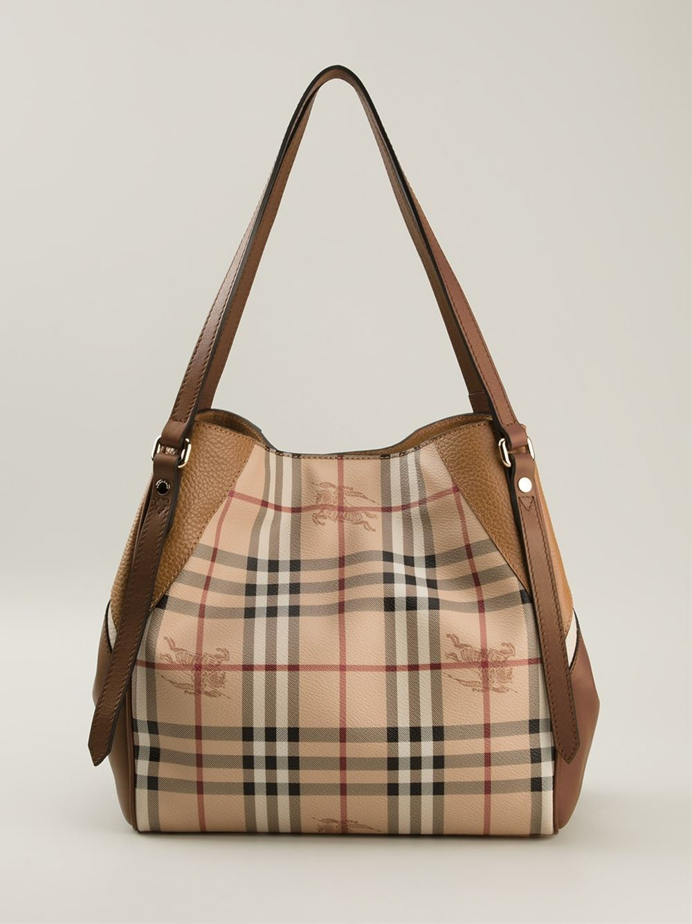Burberry &#39;House Check&#39; Tote Bag in Natural - Lyst