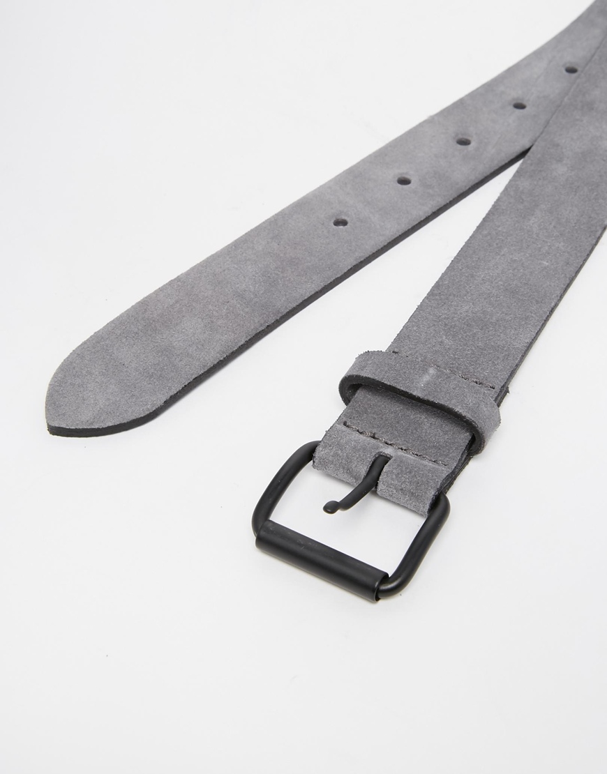 ASOS Suede Belt In Gray for Men Lyst
