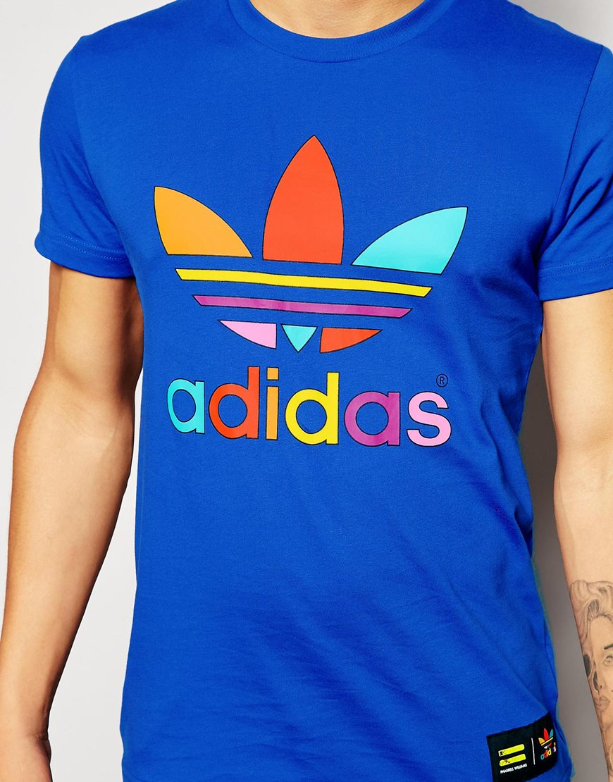 adidas colourful t shirt