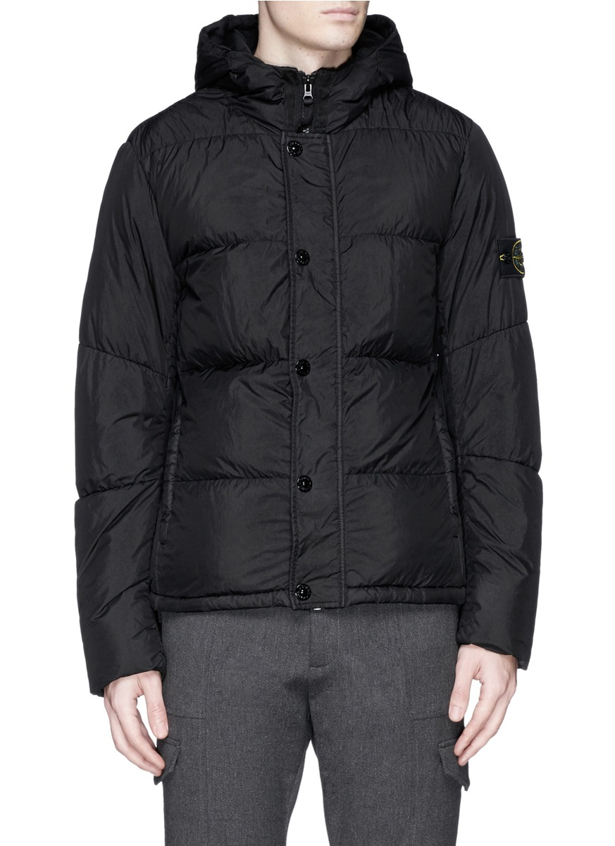 Stone Island Crinkle Reps Water-Resistant Quilted Jacket in Black for Men -  Lyst