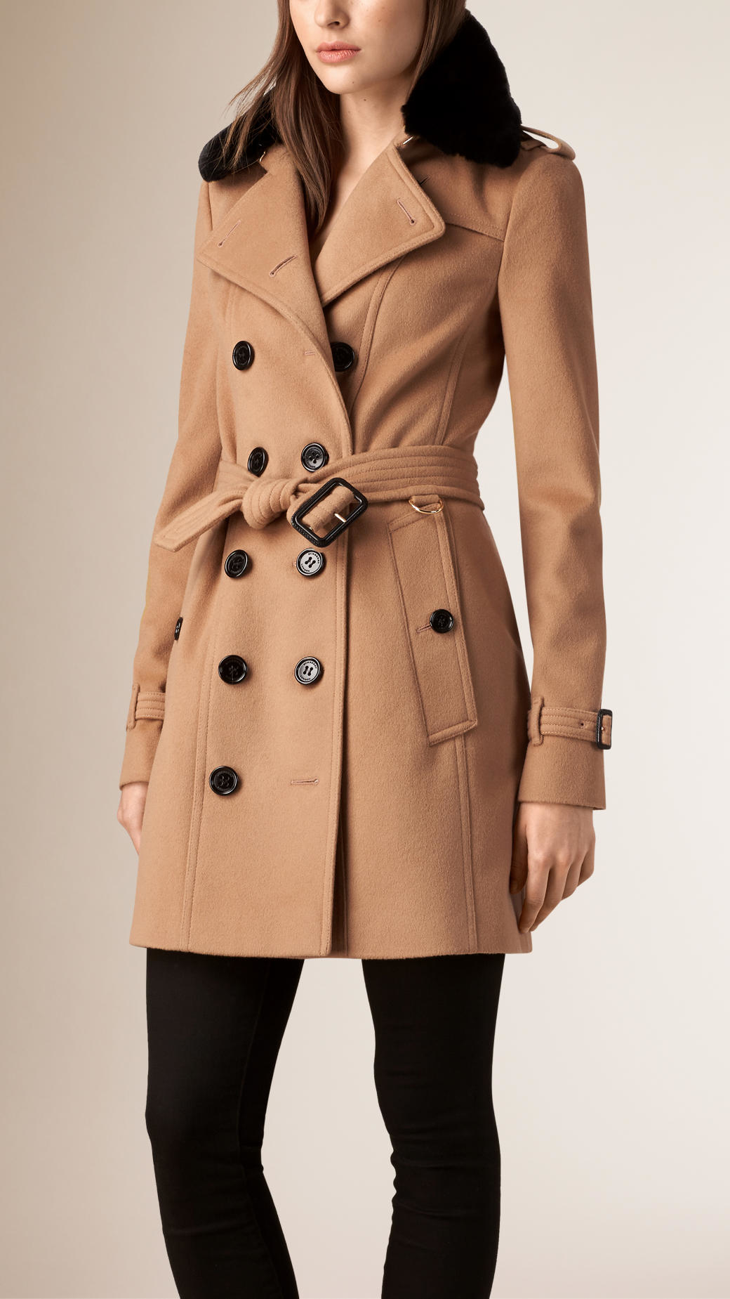 Burberry Fur Collar Wool Cashmere Coat | forum.iktva.sa