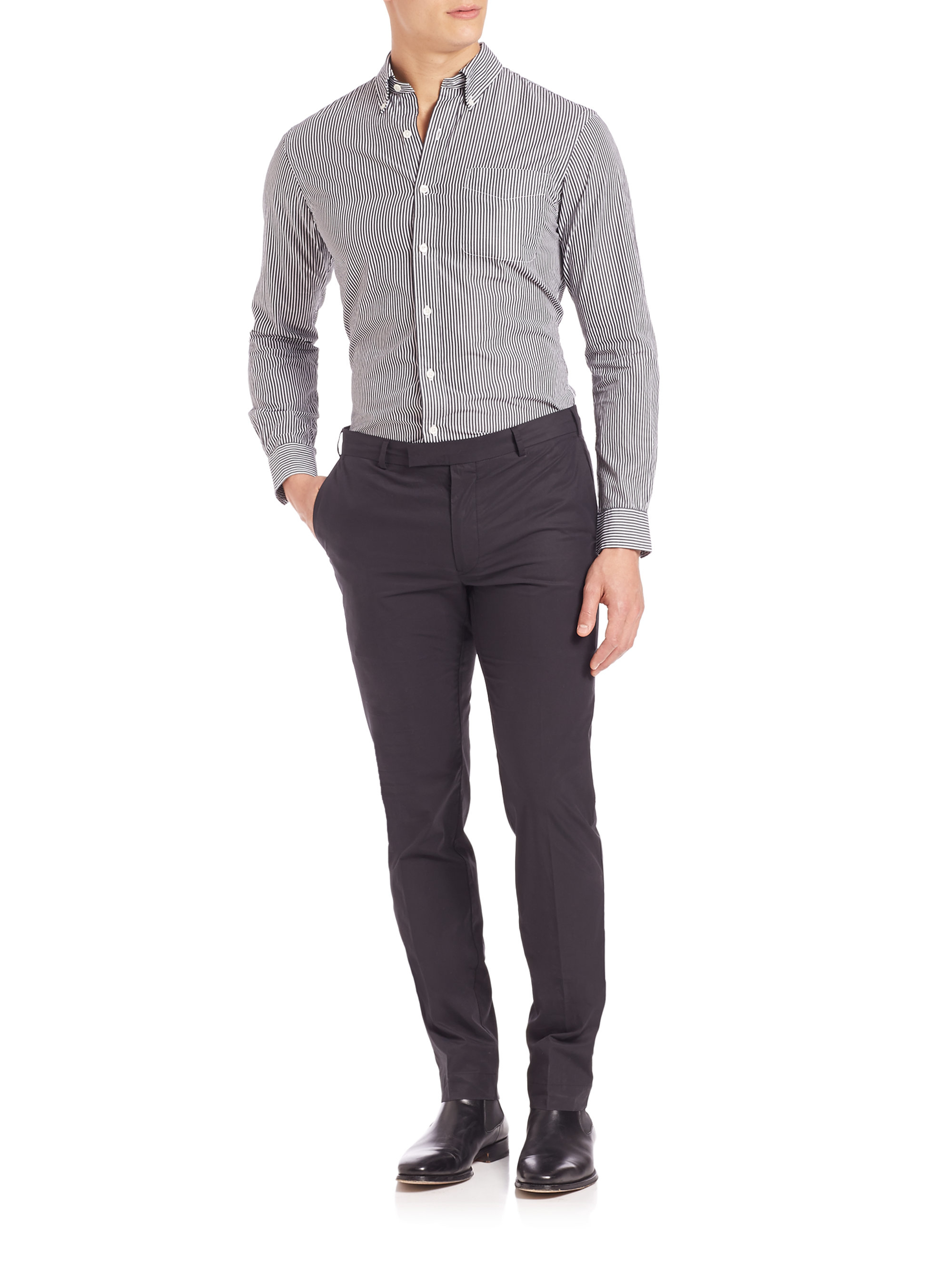 black polo ralph lauren button up