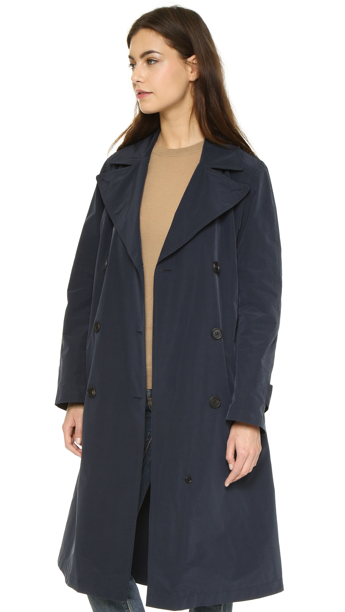 6397 Trench Coat - Navy in Blue | Lyst