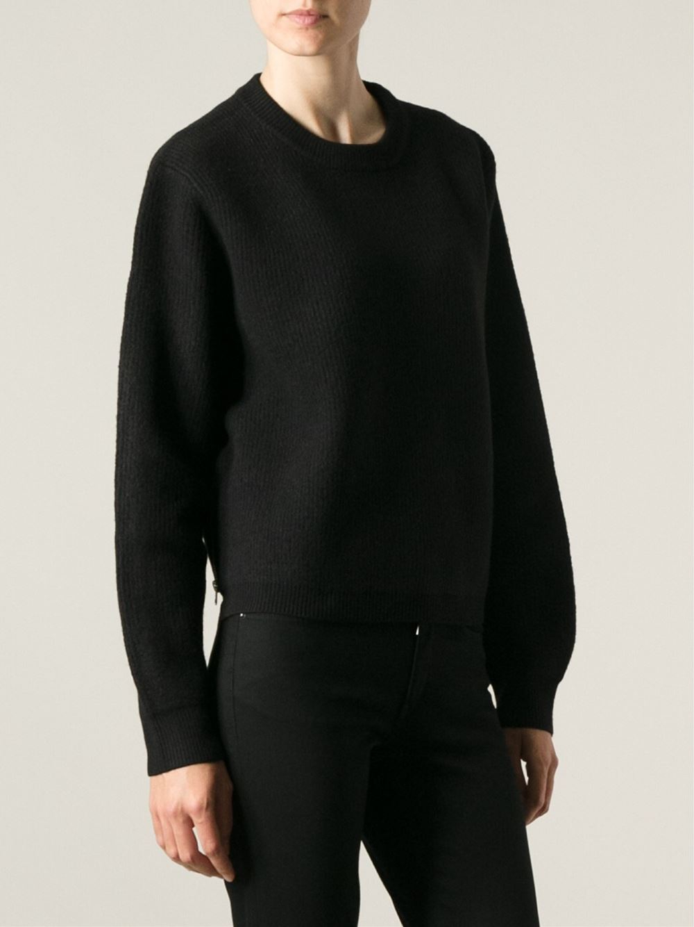 Acne Studios Misty Boiled Ribbed Sweater in Black - Lyst